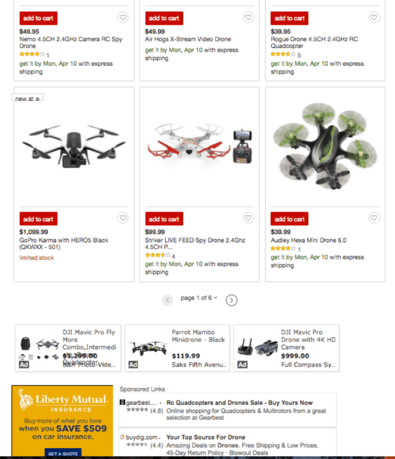 Target's Drone Category Before