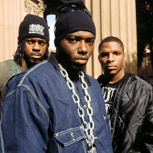 A photograph of the three men in Naughty by Nature. 