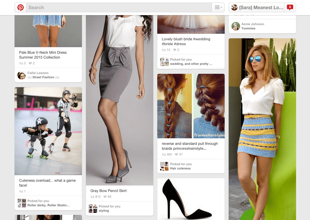 Pinterest pins. 