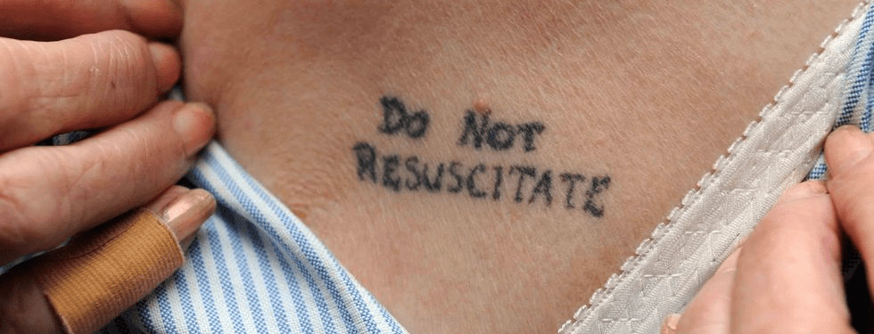 Do Not Resuscitate Tattoo.