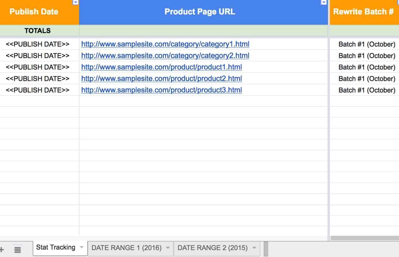 spreadsheet "A