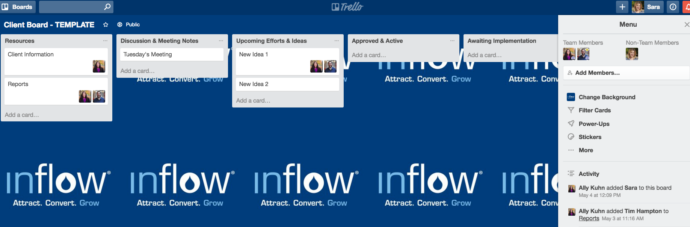 Setting up a user on Trello | Client board template