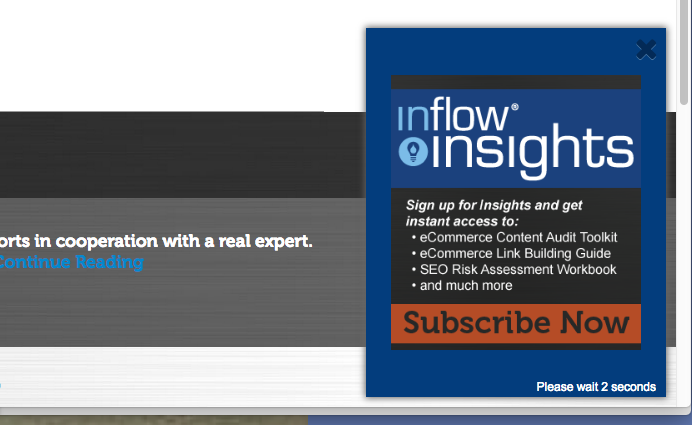 Inflow Insights Slide-Out Offer