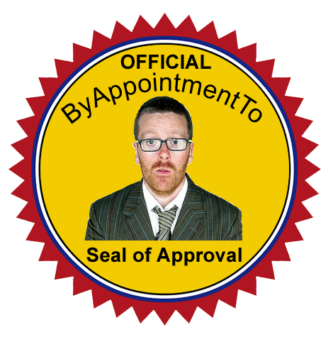 A seal with the text: Official Seal of approval. By Appointment to.