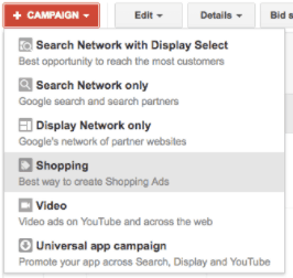 Campaign screenshot. The campaign menu tab is extended. Shopping is selected from the menu. 