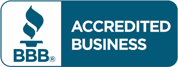 BBB Badge Badge: B B B Accredited business.