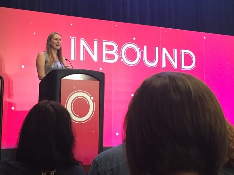 Casandra Campbell - Inbound Presentation Image via Katherine Hayes on Twitter)