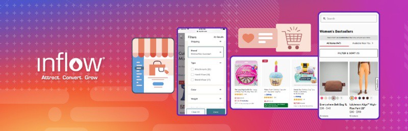 Screenshots of eCommerce category page examples.