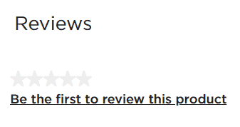 Empty review feature with no starts. Be the first to review this product.