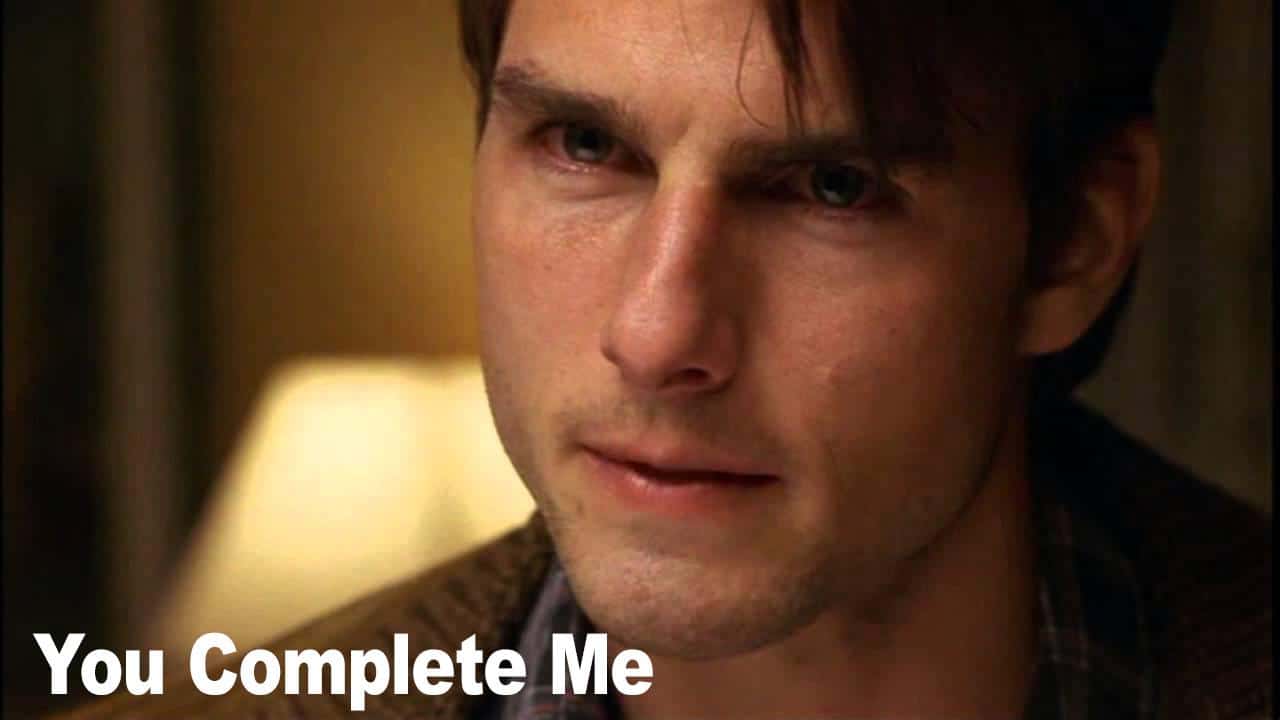 A meme of Tom cruise with the text: You Complete Me.