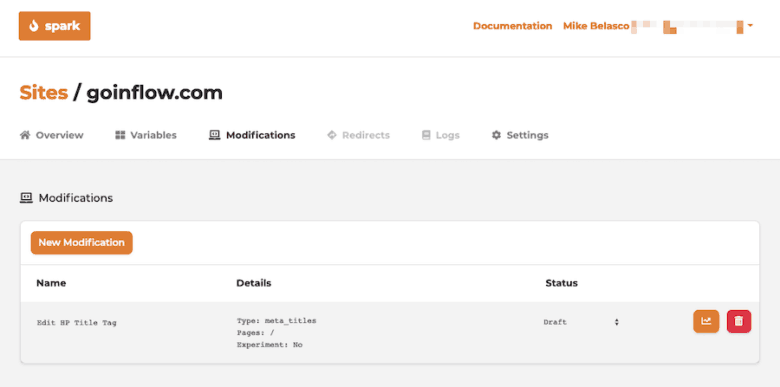 The Spark interface