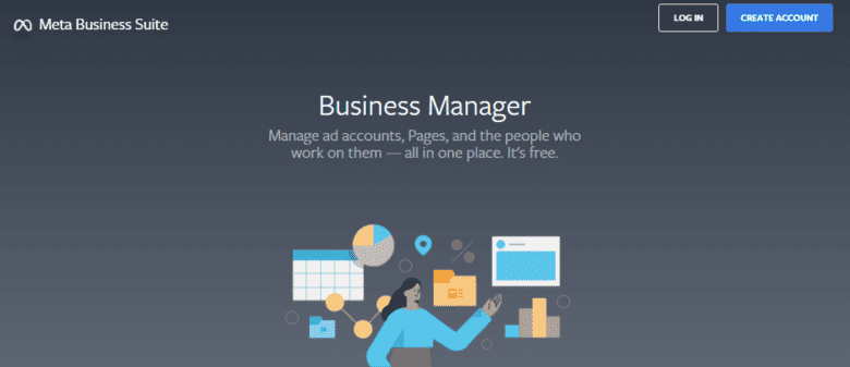 Facebook Business Manager Welcome Screen.