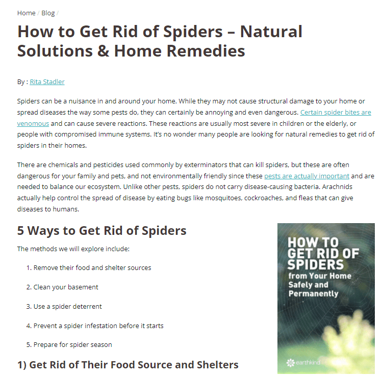  "5 Ways to Get Rid of Spiders."