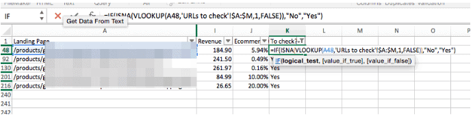 Using vlookup to compare two lists of product information on excel