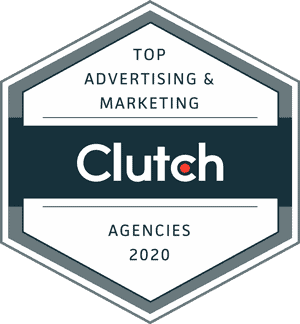 clutch-award Award: Top Advertising & Marketing. Clutch. Agencies 2020.