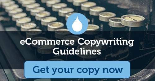 eCommerce Copywriting Guidelines. Button labeled Get your Copy now.