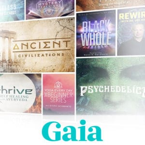gaia-case-study A collage of nine video title posters. Logo: Gaia.