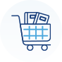 Icon: Checkout page sales. 