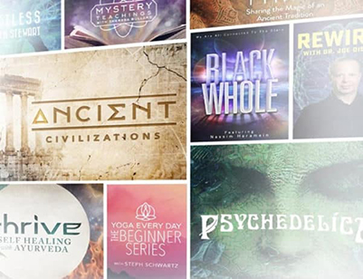 gaia-case-study-1 A collage of nine video title posters.