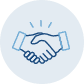 An illustration of a handshake.