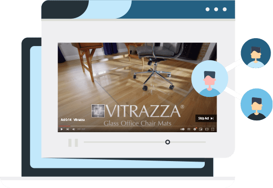 Vitrazza Glass Office Chair Mats video ad screenshot.