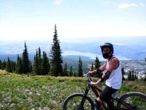 Sean mountain biking in Montana