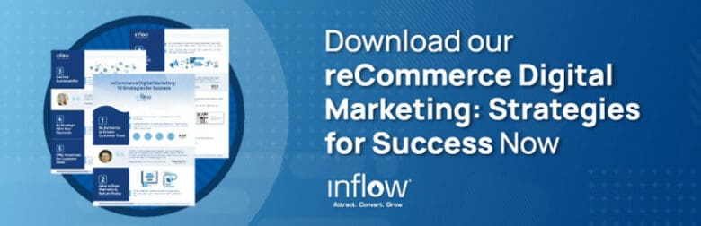 Download Our reCommerce Digital Marketing: Strategies for Success Now. Logo: Inflow. Attract. Convert. Grow.