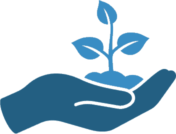 email-marketing-1 Hand holding a seedling. Illustration.