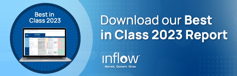 Download Our Best in Class 2023 Report. Logo: Inflow. Attract. Convert. Grow.