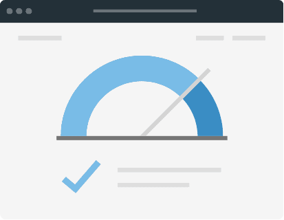 strategy-works Speedometer with a checkmark. Illustration.