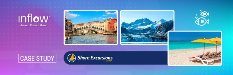 Case Study. Logo: Inflow. Attract. Convert. Grow. Logo: Shore Excursions Group.