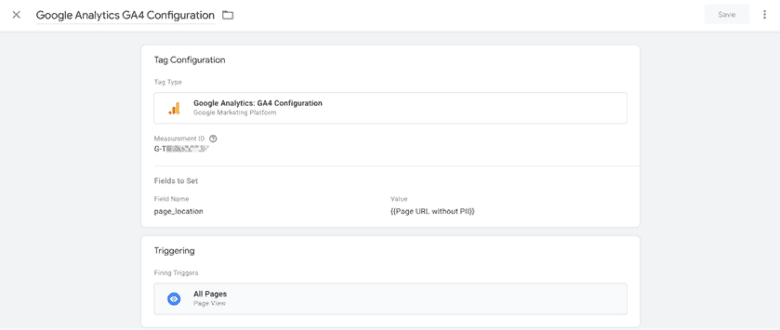 Google Analytics G A 4 Configuration. Tag Configuration Menu.