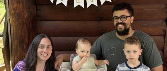 Devin with his family