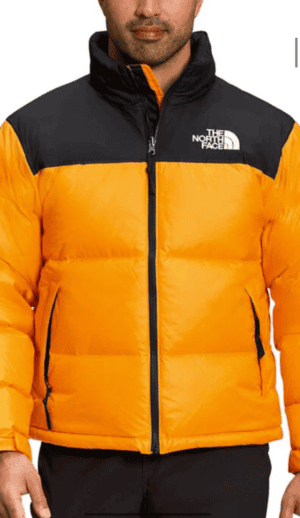 The North Face jacket, zoomed in.